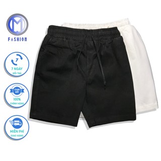 Quần short Nam kaki lưng thun ống rộng M Fashion cao cấp mặc nhà đi chơi thể thao QS02