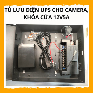 Bộ lưu điện ups 12v5a cho camera, modem wifi, kiểm soát cửa, khóa điện từ,... khi mất điện