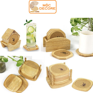 Miếng Lót Ly (Cốc) Cao Cấp Gỗ Đức Thành, Khay Đựng Ly Gỗ Trang Trí, Miếng Lót Cốc Nhiều Size - 1 miếng,
