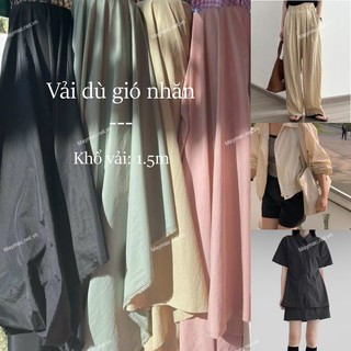 [Vải MM] (820) Vải Dù Nhăn Hot Trend Lên Áo, Áo Khoác, Quần, Set Bộ, Đầm, Váy (Giá Bán 0.5m)