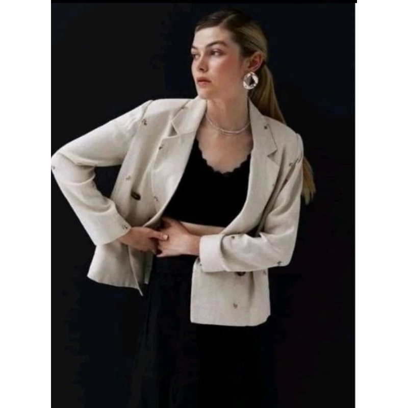 Blazer linen rayon Anasui xuất Hàn aize 88