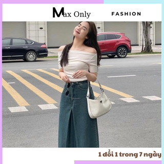 Áo trễ vai cộc nữ ôm body tôn dáng basic dễ phối đồ