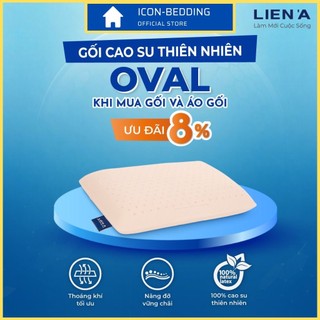 Gối Cao Su Liên Á Oval, Cao Su Thiên Nhiên, Chính Hãng - By ICON-BEDDING