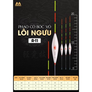 Phao lôi ngưu mã a11 - phao lửng, phao cỏ bóc vỏ