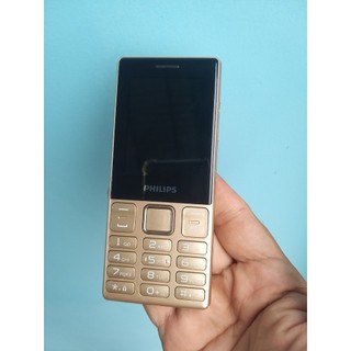 Điện thoại cổ philips e170 vàng gold 2 sim 2 sóng chính hàng, full phụ kiện - bh 12 tháng