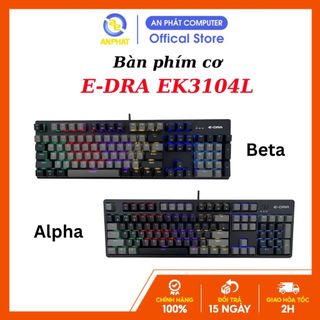 Bàn phím cơ e-dra ek3104l beta / alpha red switch - hàng chính hãng