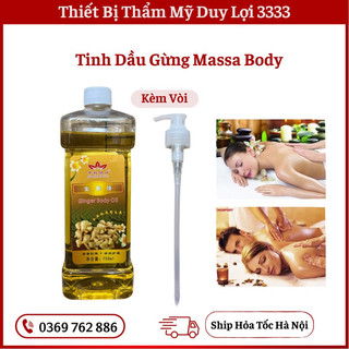 Tinh dầu massa body gừng | tinh dầu massa gừng chai 750ml dùng cho spa