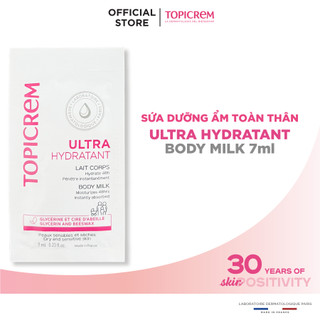 Sữa dưỡng thể siêu dưỡng ẩm topicrem ultra hydratant lait corps 7ml dưỡng ẩm và làm mềm da cho cả gia đình