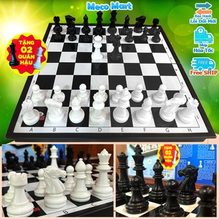 BỘ CỜ VUA Quốc Tế 31cm [TẶNG HẬU] Có NAM CHÂM, Loại Cao Cấp, Bàn Cờ Vua Chính Hãng, Đồ Chơi MECOMART
