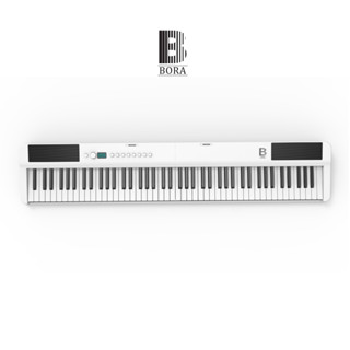 Đàn piano điện gấp gọn, Digital Foldable Piano - Bora BX40 PRO - White, Bluetooth, MIDI, 88 phím cảm ứng lực (sensitive)