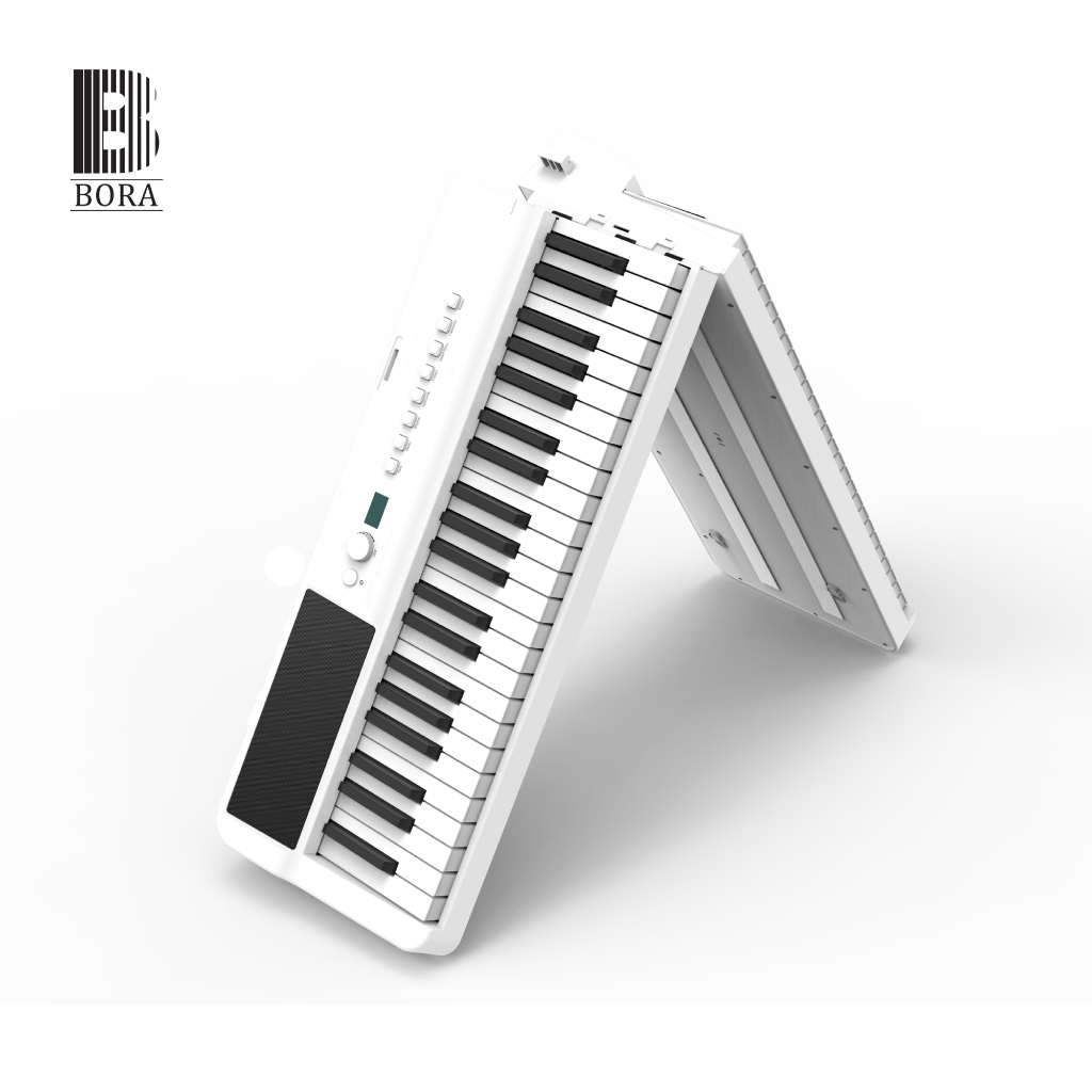 Đàn piano điện gấp gọn, Digital Foldable Piano - Bora BX40 PRO - White, Bluetooth, MIDI, Best digita