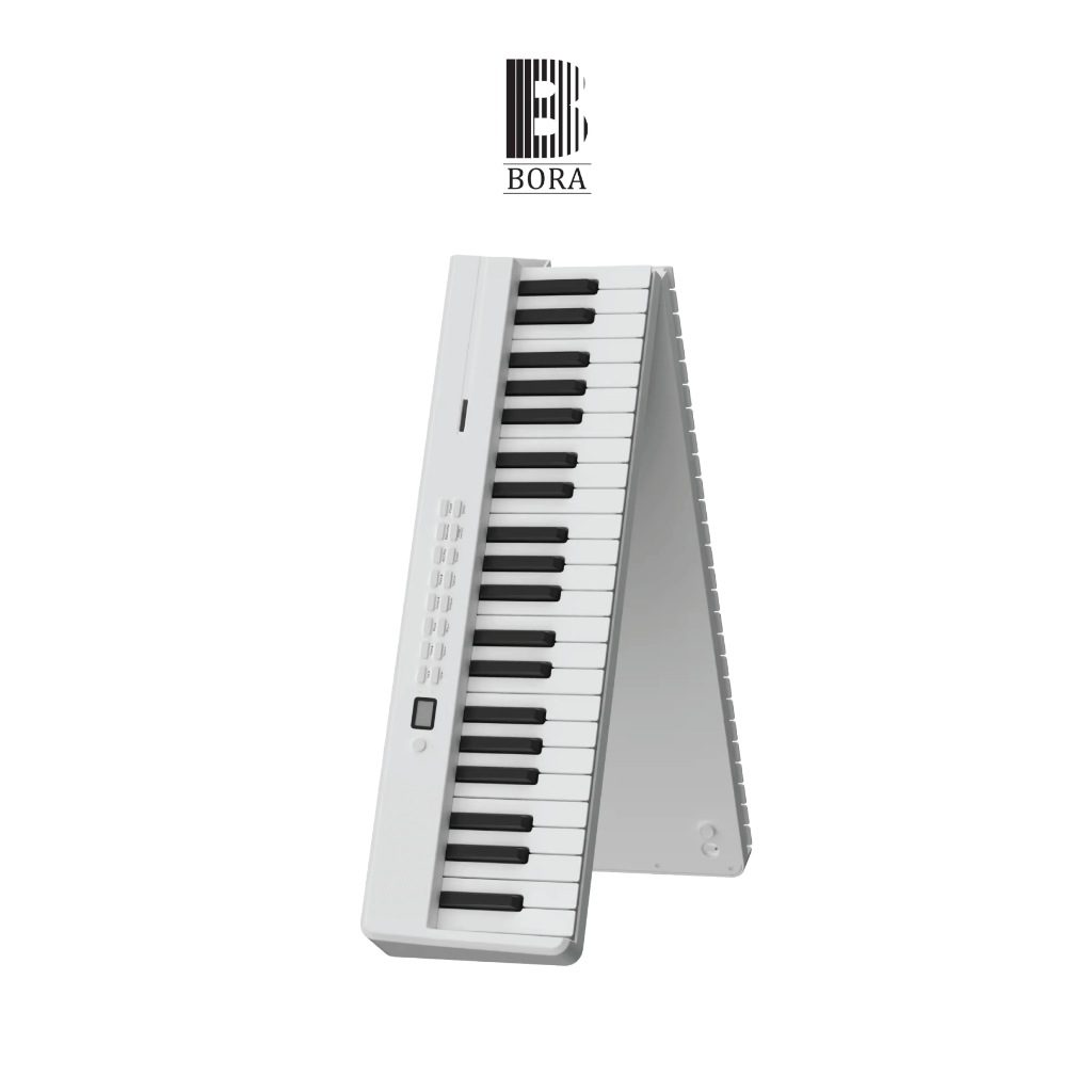 Đàn piano điện gấp gọn, Digital Foldable Piano - Bora BX-10 (BX10) - White, Travel Piano, Bluetooth,