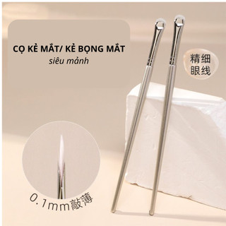Cọ kẻ mắt, cọ vẽ bọng mắt bo tròn siêu mảnh Cọ vẽ mắt Douyin 2 màu