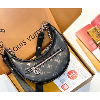 Túi đeo vai lv moon loop black hàng siêu cấp vip da thật xịn