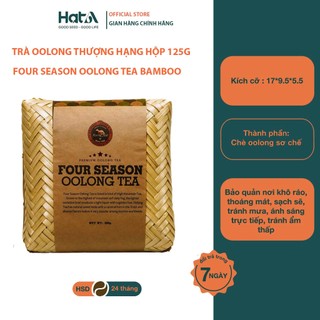 Trà ô long thượng hạng Hương Mai Cafe Premium Four Season Oolong Tea hương vị thanh nhẹ 200gr - đựng trong khay tre