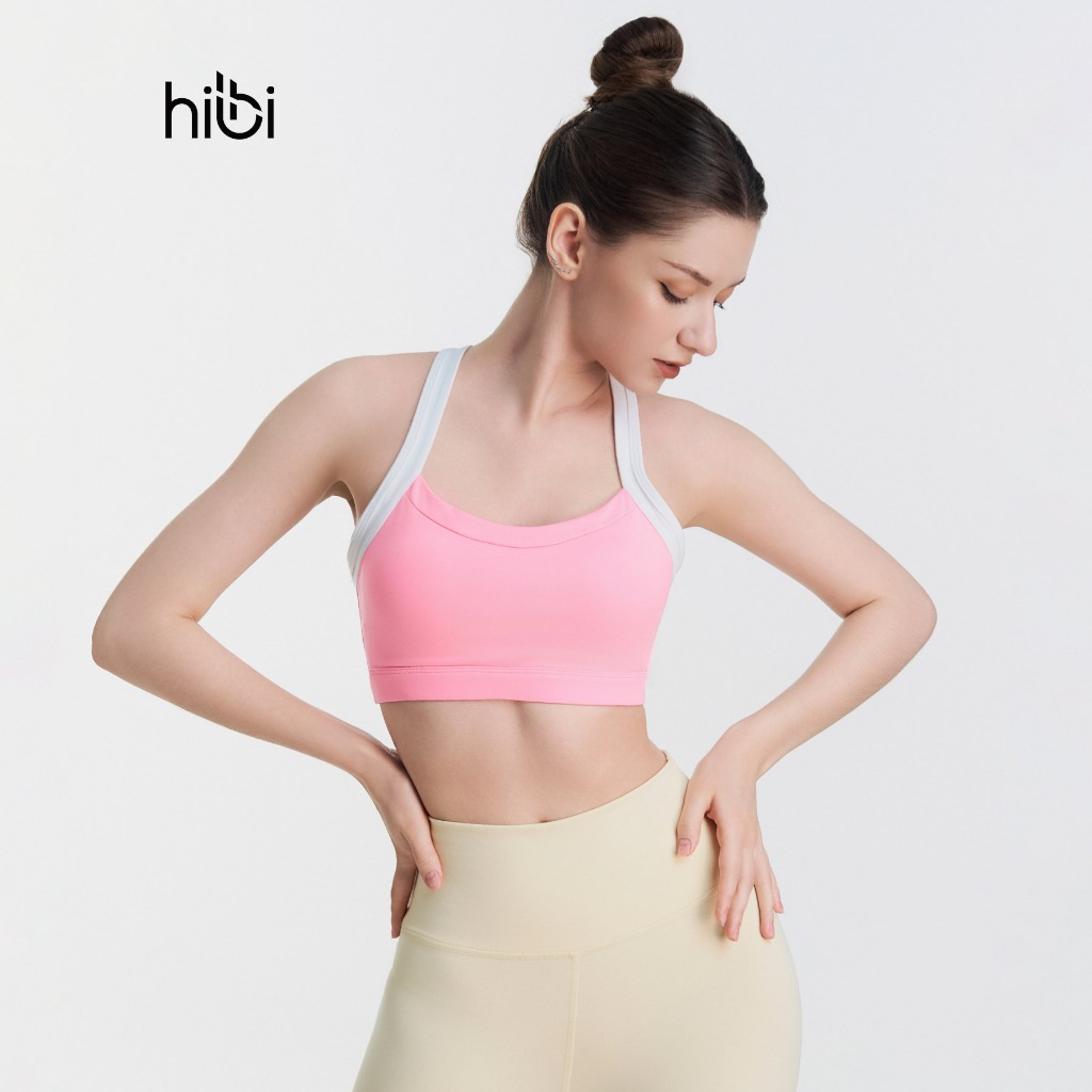 Áo tập Yoga Gym dây phối trắng BA507 Hibi Sports - Kèm mút | BigBuy360 - bigbuy360.vn