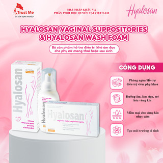 Combo vệ sinh dưỡng ẩm se khít, giảm khô làm hồng Hyalosan đạt tiêu chuẩn Châu Âu dành cho phụ nữ mang thai và sau sinh