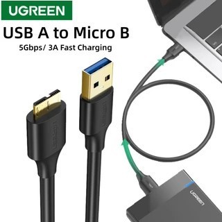 Cap USB to Micro USB B Ugreen 10841 10840 10843 10365 US130 ( USB 5GGbps, đầu Mạ Vàng,HDD 2.5 in)