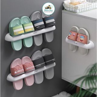 Kệ Để Giày Dép Thanh Cài Dép Dán Tường Thông Minh, Giá Móc Đồ Phơi Khăn Tắm