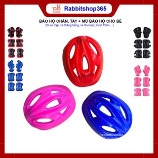 Bảo hộ chân tay mũ bảo vệ cho bé trượt patin trượt ván đi xe thăng bằng đi xe scooter đi xe đạp chơi thể thao… [BV01]
