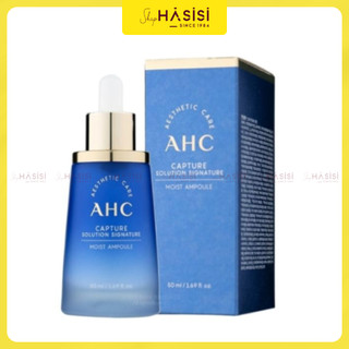 Tinh Chất Dưỡng Ẩm, Sáng Da AHC - Capture Solution Signature Moist Ampoule 50ml (Xanh)