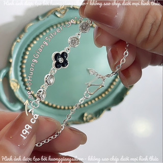 Lắc tay cỏ 4 lá xinh bạc s925 (92,5%Bạc) - HuongGiangSilver