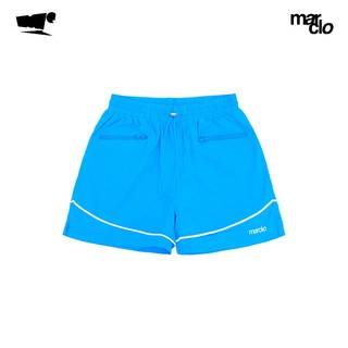 Sky blue shorts - quần short dù màu xanh phối viền trắng thể thao