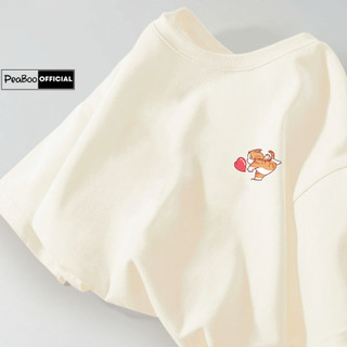 Áo Thun Nữ, Áo Phông Unisex By PEABOO Mã TN Áo Đôi In Hình Mèo Mini Chất Cotton Thoáng Mát Form Rộng Tay Lỡ Cho Nam Nữ