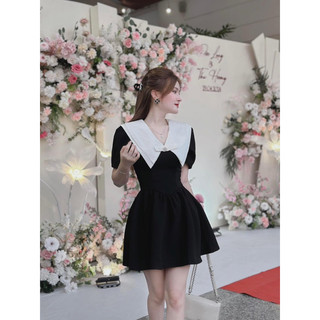 Đầm tiểu thư bigsize cỏ đính nơ bigsize 55 đến 90 ký