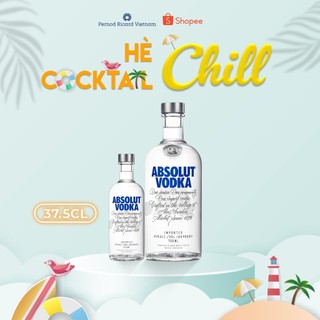 Rượu vodka absolut nồng độ alc 40.0% 700ml và vodka absolut nồng độ alc 40.0% 375ml combo 2 chai không kèm hộp