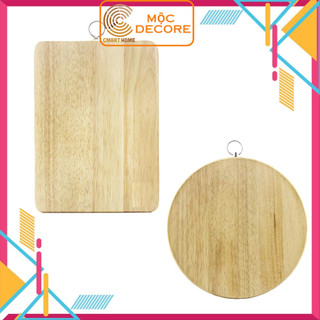[ Xả Kho Giá Rẻ ] Thớt Gỗ Chữ Nhật, Thớt Tròn Cmart Home, Chất Liệu Gỗ Cứng Cáp, Thớt Gỗ Có Khoen Lựa Chọn Size