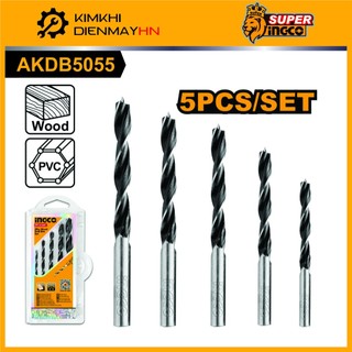 Mũi khoan gỗ cao cấp bộ 5 mũi ingco akdb5055