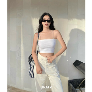 Áo dáng crop 2 dây nữ xinh xắn body URATV
