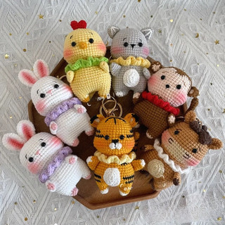  Móc Khoá Len Handmade 12 Con Giáp LYLYCRAFT Quà Tặng Người Yêu Sinh Nhật Bạn Gái 20 10 8 3 