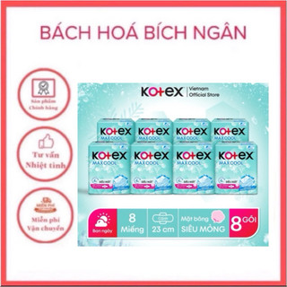 1 lốc 8 gói băng vệ sinh Kotex thảo dược Cool 8 miếng