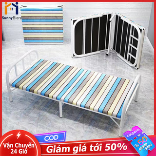 SUNNY Giường gấp văn phòng chịu tải trọng 500kg gấp gọn chỉ dày 20cm có miếng đệm chân