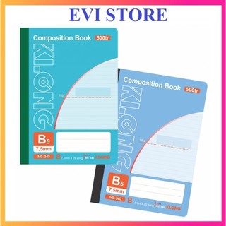 Sổ kẻ ngang may dán gáy composition book 500 trang b5 klong 340 kích thước 175 x 250 mm