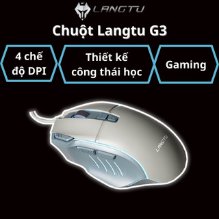 Chuột gaming langtu g1 pro điều chỉnh mức dpi có dây cho laptop pc thiết kế máy tính chơi game tốt giá rẻ