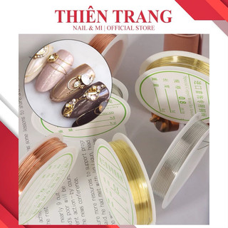 Cuộn Đồng trang Trí _ Dây kẽm 0.02mm sợi mỏng trang trí móng nail Design móng đơn giản