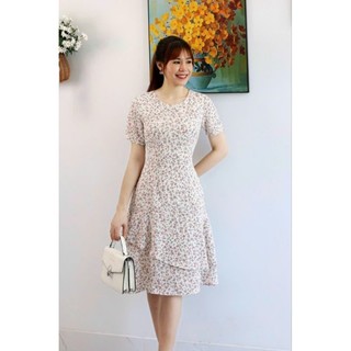 Đầm hoa xếp ly mẫu mới