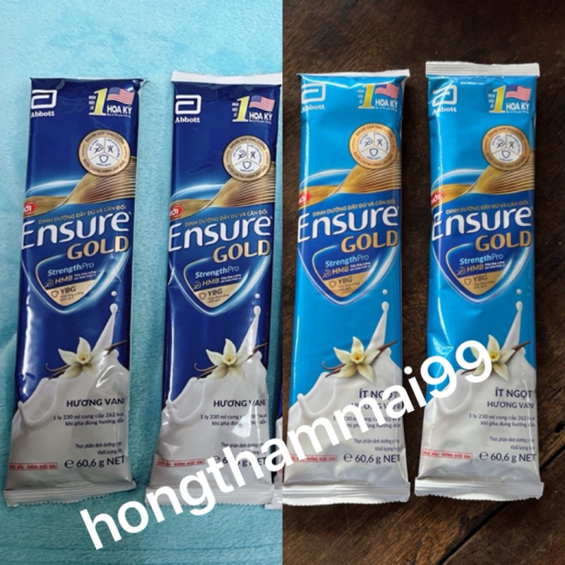 Sữa gói ensure gold gói 60,6g hương vani