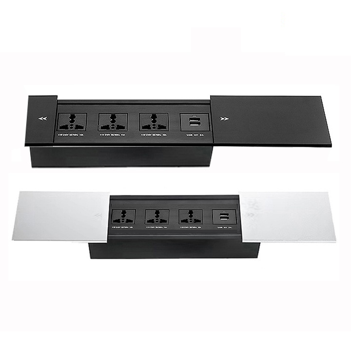 HỘP ĐIỆN ÂM BÀN, ÂM SÀN TRƯỢT MỞ TRƯỢT ĐÓNG BẢO VỆ TRẺ EM CHẤT LIỆU HỢP KIM NHÔM SANG TRỌNG