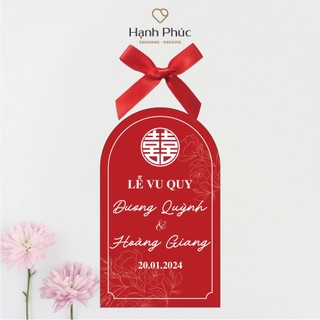 Tem dán nước suối - mẫu đỏ