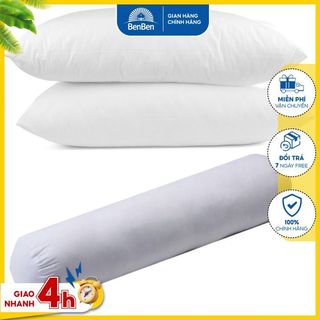 Bộ 2 ruột gối nằm 40x60cm + 1 ruột gối ôm 35x100cm hàng Việt Nam cao cấp an toàn cho sức khỏe - Ben Ben.
