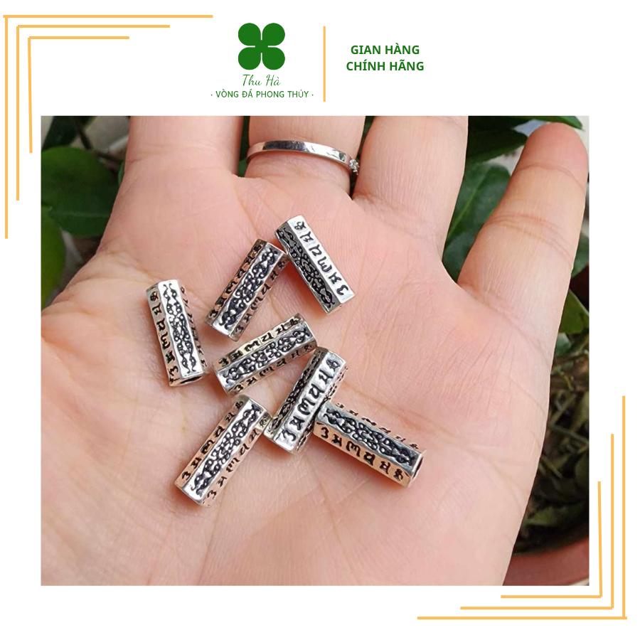 CHARM bạc 925 khắc chữ OM Mani Padme Hum