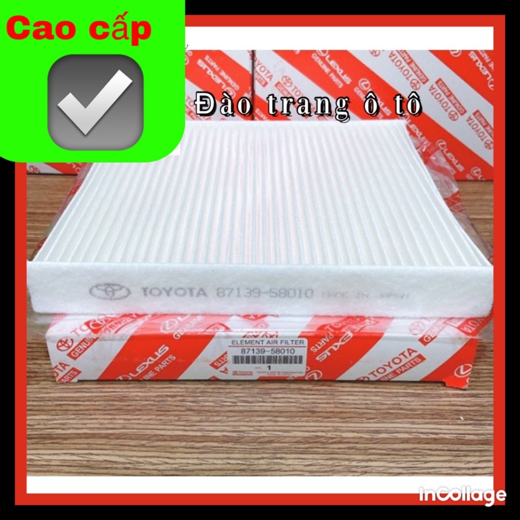 Lọc gió động cơ lắp cho Toyota Vios  (2014-2022) mã sản phẩm OEM:17801-0Y050/ 17801-0Y040 cao cấp