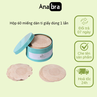 Hộp 60 miếng dán ngực, dán ti, dán nhũ hoa bằng giấy dùng 1 lần ANA