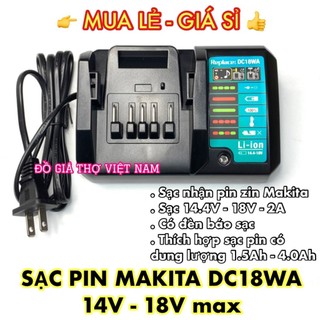 Sạc pin makita 14v-18v max nhận sạc zin