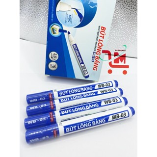 Hộp 10 Bút Lông Bảng Thiên Long WB-03 Mực Màu Xanh, Đỏ, Đen / Hàng Thiên Long Chính Hãng