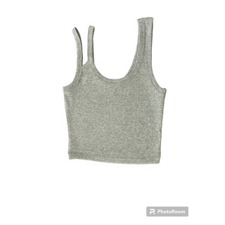 Áo thun 2 dây croptop vải thun gân 4 chiều body